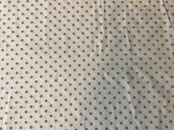 Bavlněné plátno hnědé puntíky na béžové