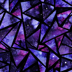 Předobjednávka Softshell s kožíškem/beránkem - fialové trojúhelníky 