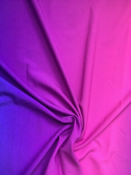 Silky  umělé hedvábí vzor ruzovomodré ombre opakování 100cm