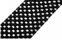 Síťovaná pruženka tutu 7cm - černá