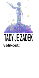 Štítek na oblečení MALÝ PRINC - tady je zadek 