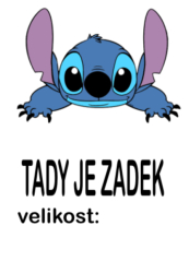 Štítek na oblečení STITCH- tady je zadek