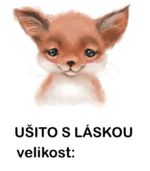 Štítek na oblečení LIŠKA- ušito s láskou   