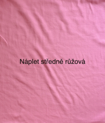 Náplet hladký  - středně růžová č 33