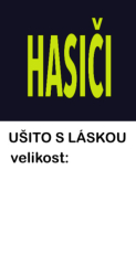 Štítek na oblečení HASIČI - ušito s láskou