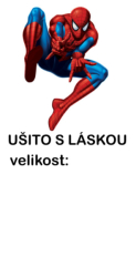 Štítek na oblečení SPIDERMAN - ušito s láskou  