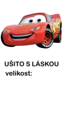 Štítek na oblečení AUTO - ušito s láskou  