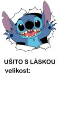 Štítek na oblečení STITCH - ušito s láskou  